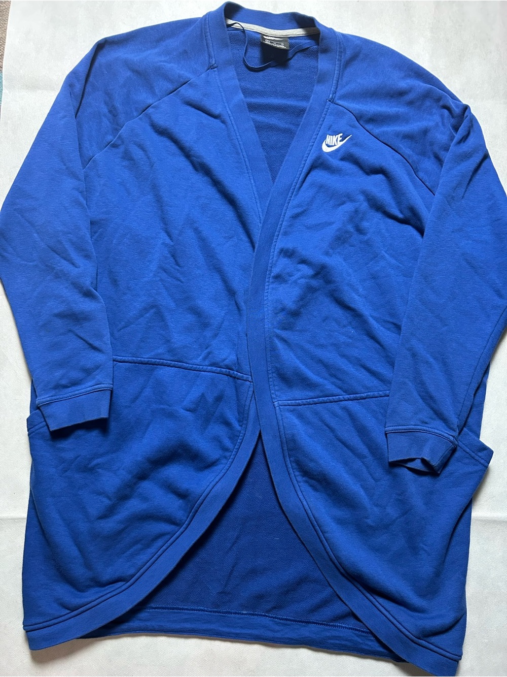 Nike long blue cardigan sweatshirt size XL